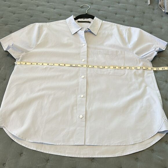 Jenni Kayne Oversized Boyfriend Button Down Cotton Shirt Light Blue Size XXL - Picture 6 of 9
